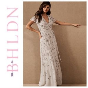 BHLDN Plymouth Sequin Dress in Fog